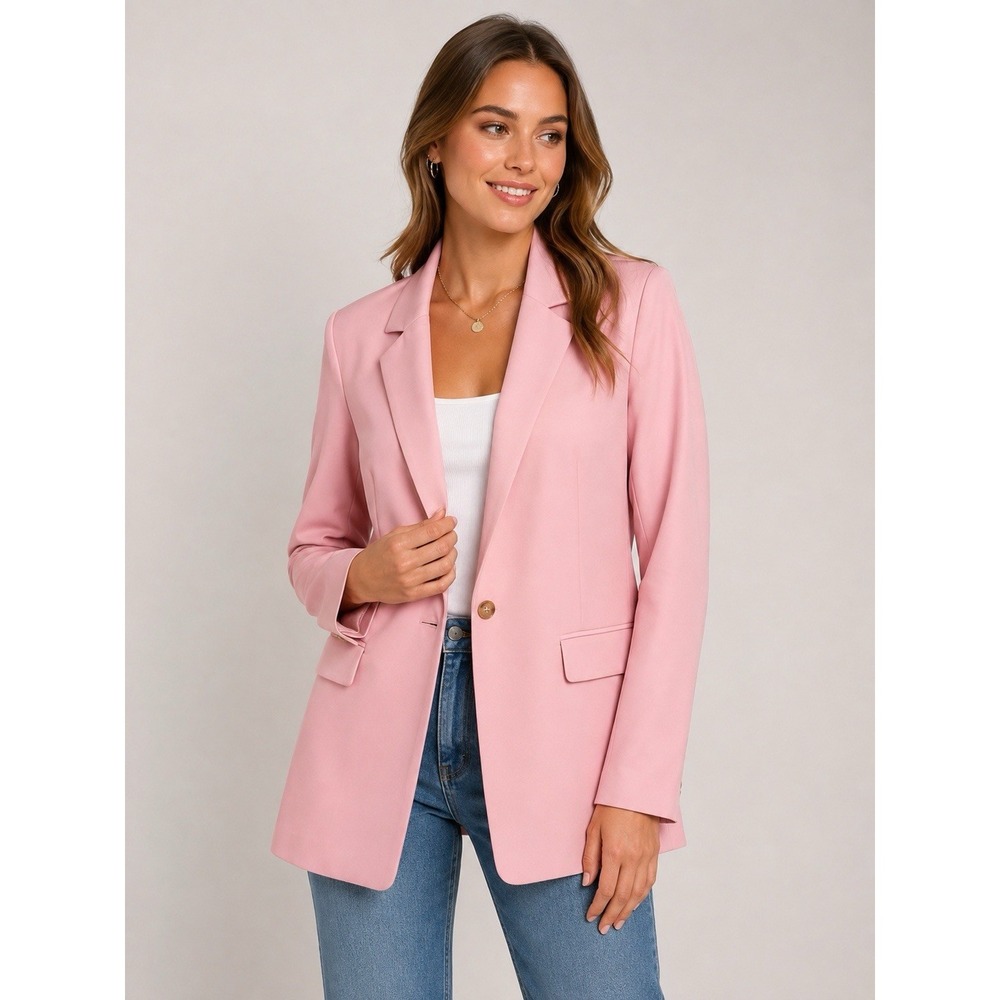 WAYF Women's Pink Blazer Jacket Medium M NWT Nordstrom One Button